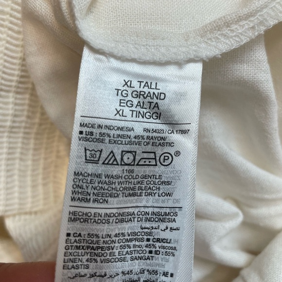 New With Tags Old Navy Halter Top White Linen Romper Size XL Tall - Picture 6 of 8